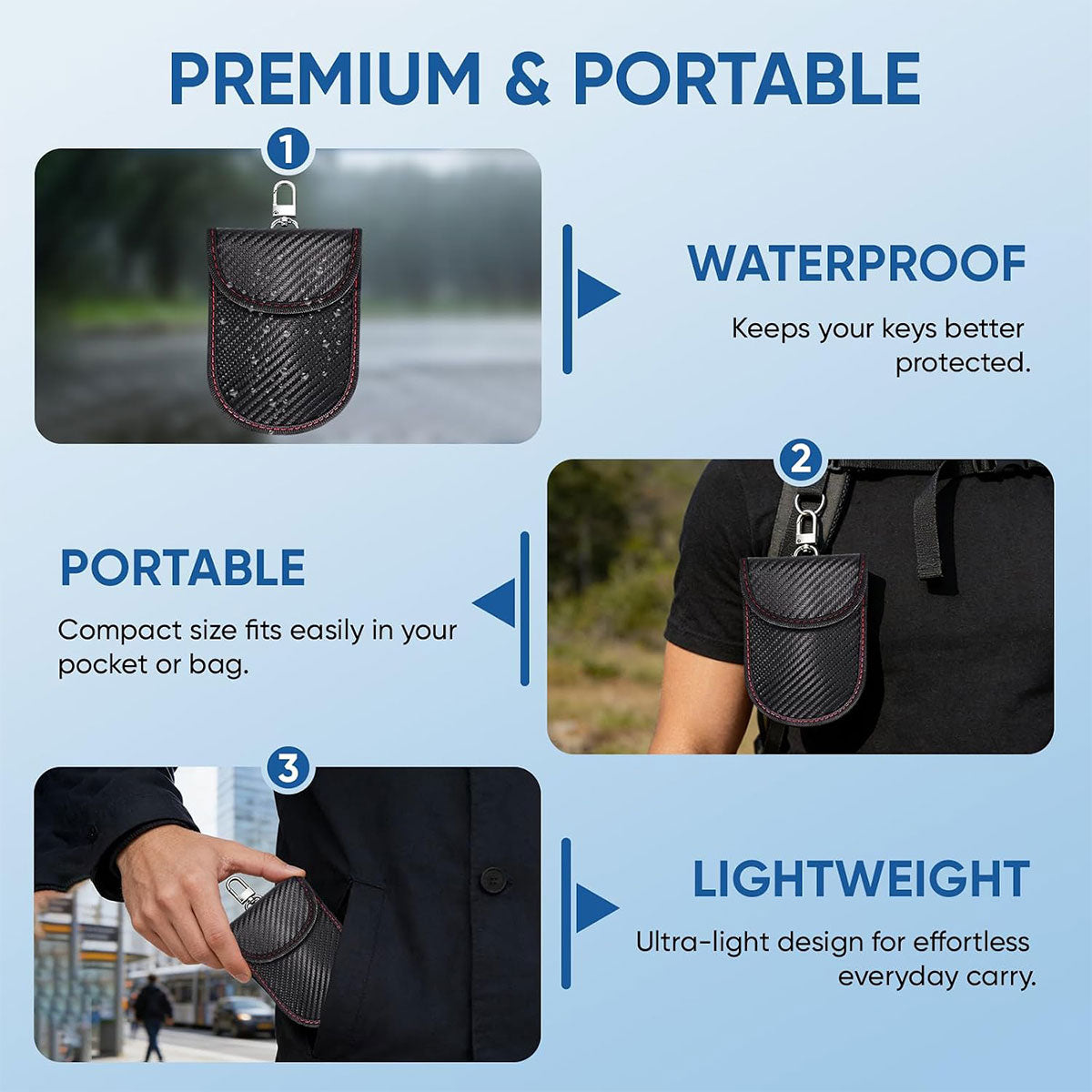 Car key signal blocking pouch