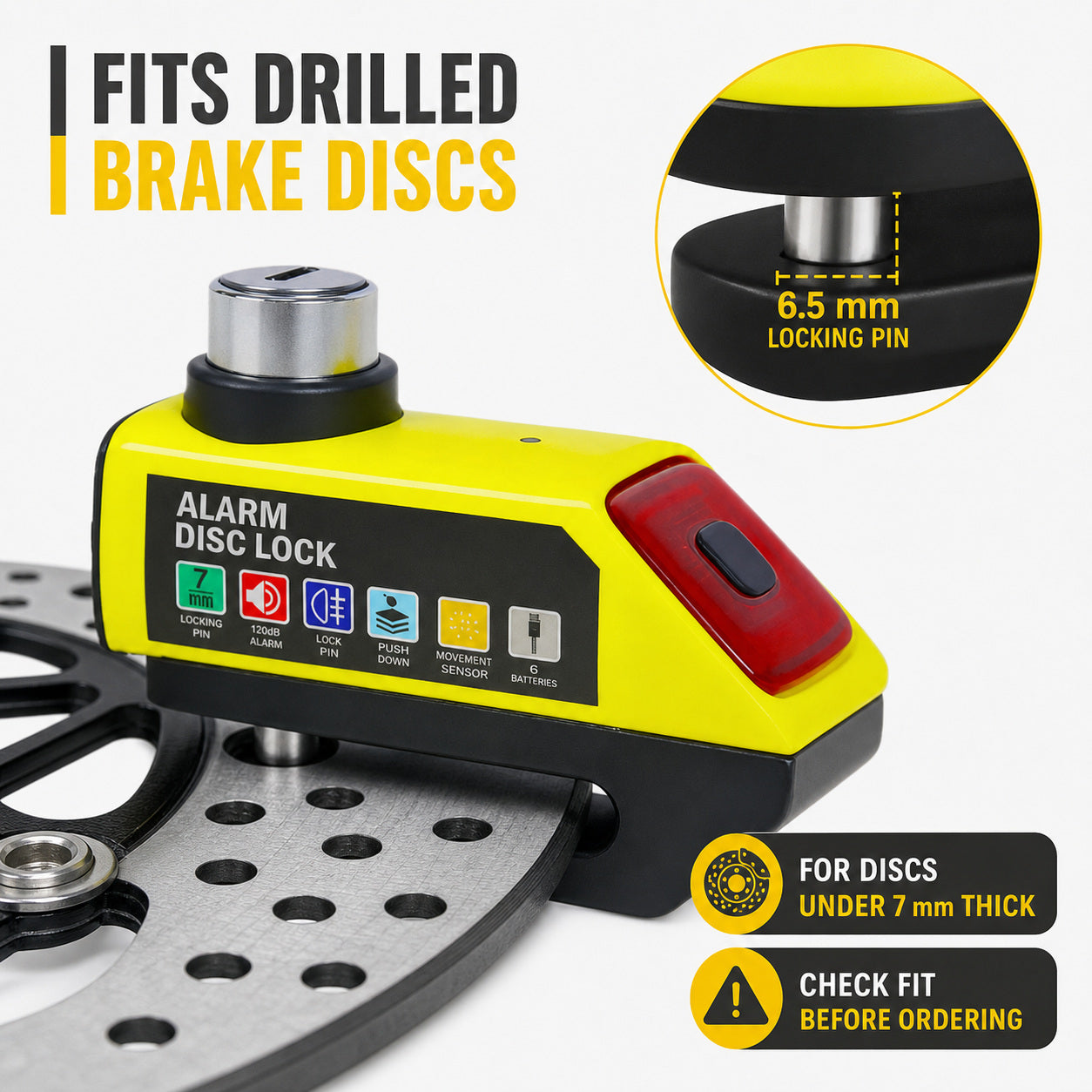 120dB Alarm Disc Brake Lock
