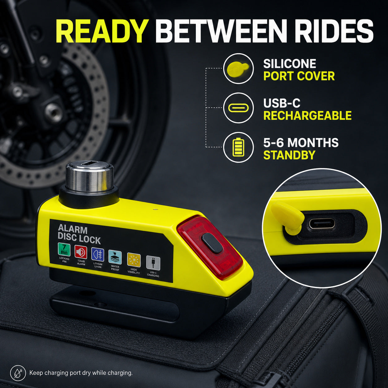 120dB Alarm Disc Brake Lock