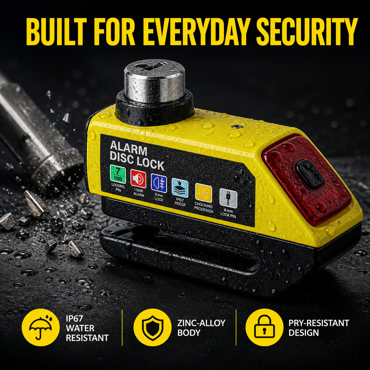 120dB Alarm Disc Brake Lock