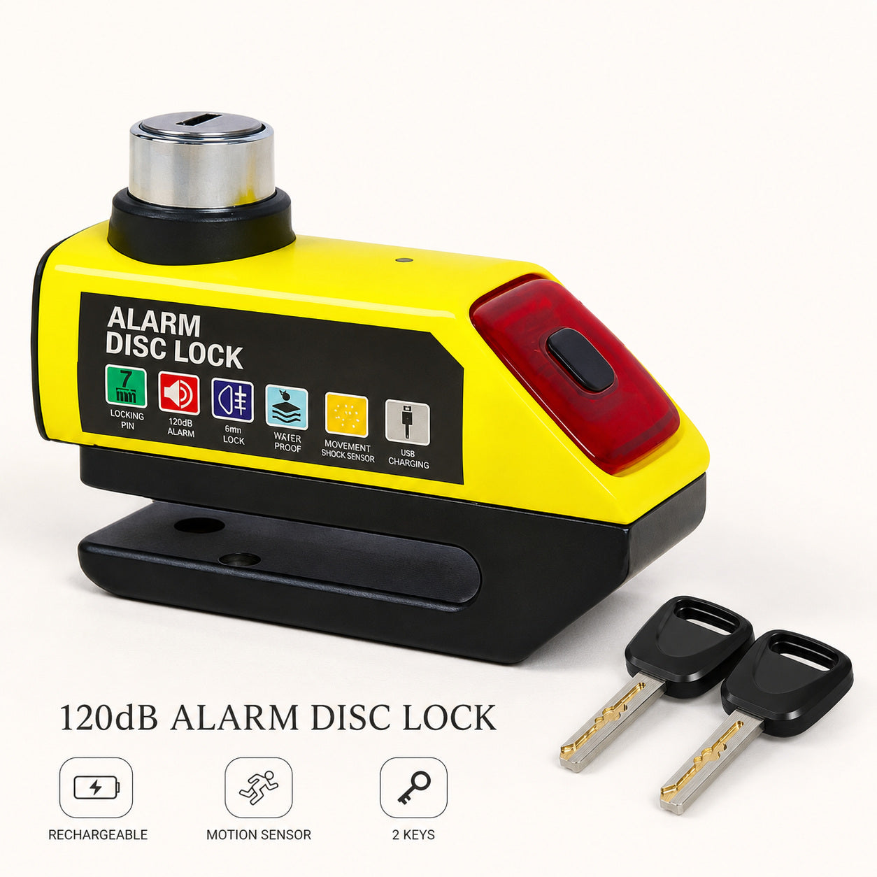120dB Alarm Disc Brake Lock