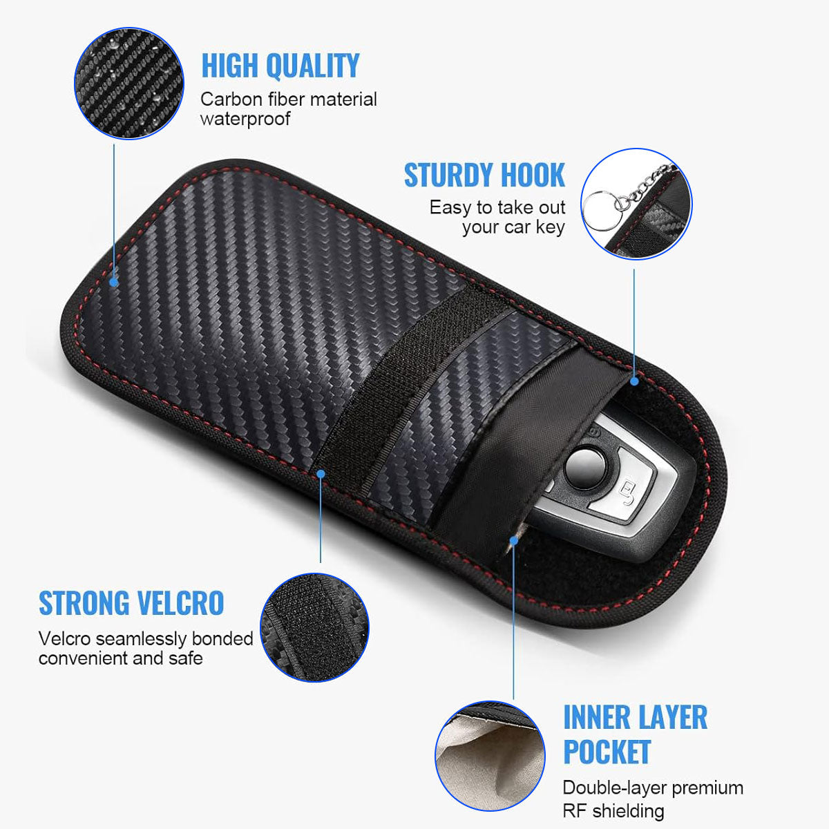 Car key signal blocking pouch
